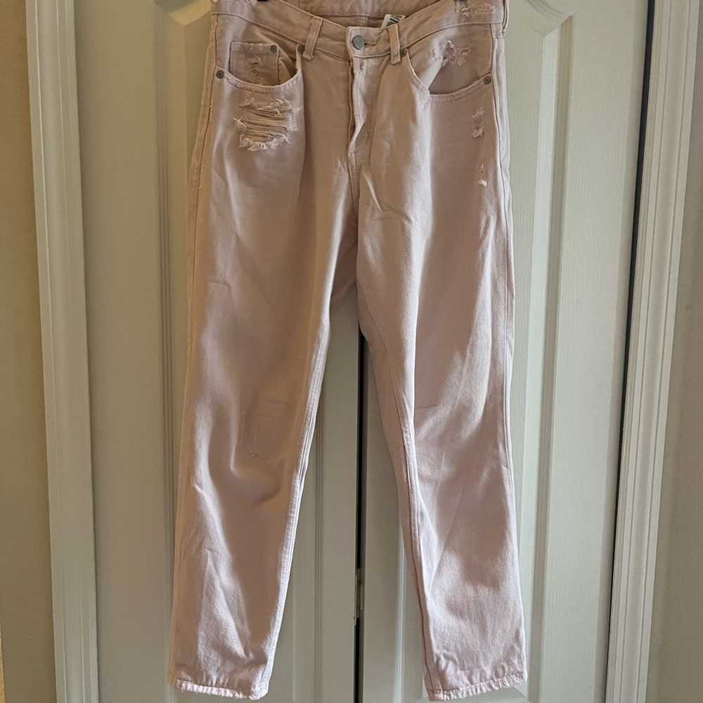 H&M & Denim Distressed Low Waist Boyfriend Jeans Size 26